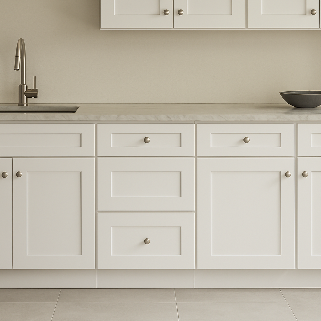 Design House Brookings Shaker Base Kitchen Cabinet, Solid Wood, White Finish