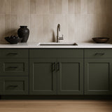 Hampton Bay Avondale Shaker Sink Base Kitchen Cabinet, Fern Green, 33x24x34.5 in.