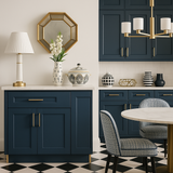 MILL'S PRIDE Valencia Blue Shaker Base Kitchen Cabinet - 24 in W x 24 in D x 34.5 in H