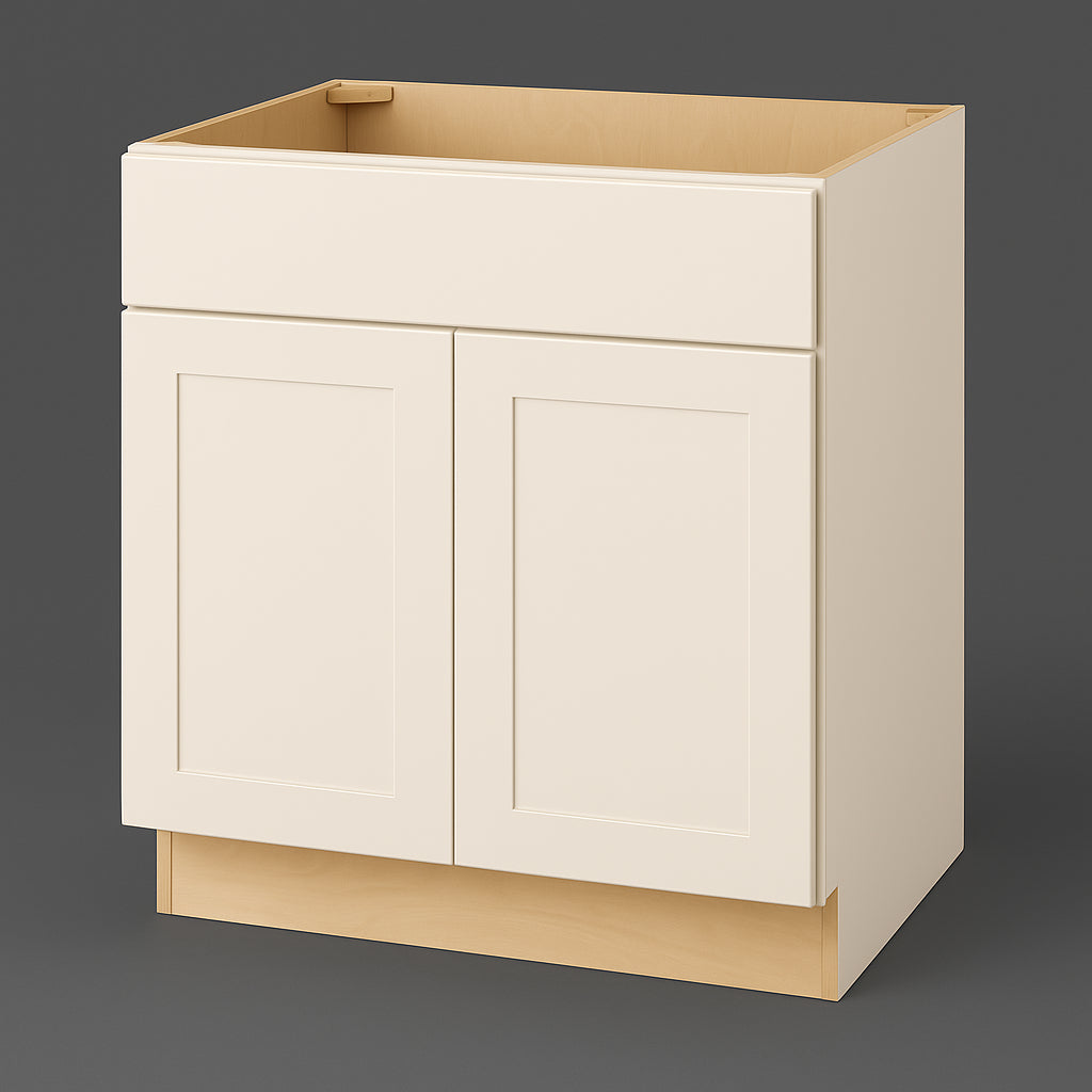 Hampton Bay Avondale Shaker Sink Base Kitchen Cabinet, Antique White