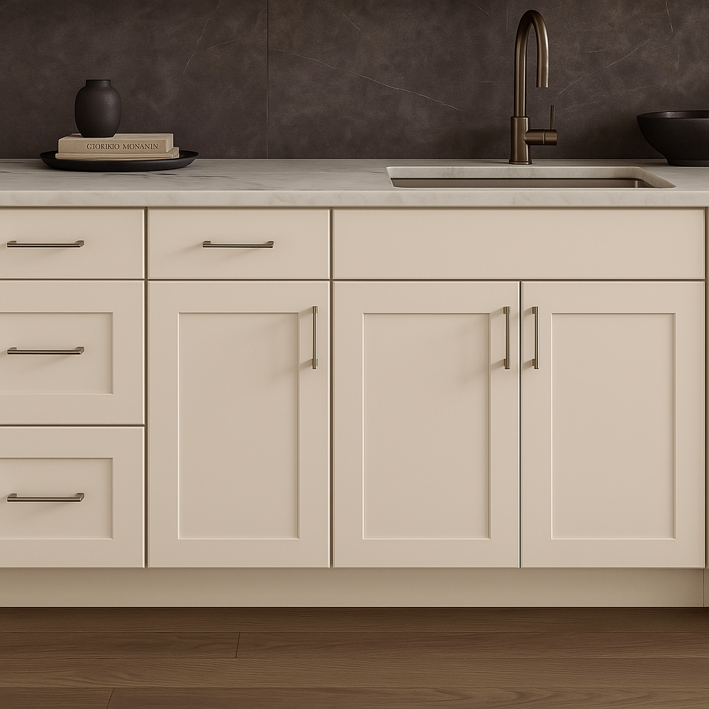 Hampton Bay Avondale Shaker Sink Base Kitchen Cabinet, Antique White