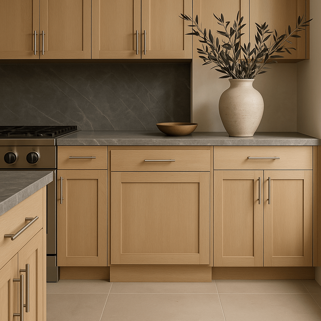 Hampton Bay Avondale Shaker Base Kitchen Cabinet in White Oak