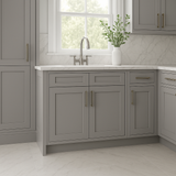 MILL'S PRIDE Richmond Vesuvius Gray Plywood Shaker Sink Base Cabinet - 36 in W x 24 in D x 34.5 in H