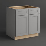 MILL'S PRIDE Richmond Vesuvius Gray Plywood Shaker Sink Base Cabinet - 36 in W x 24 in D x 34.5 in H