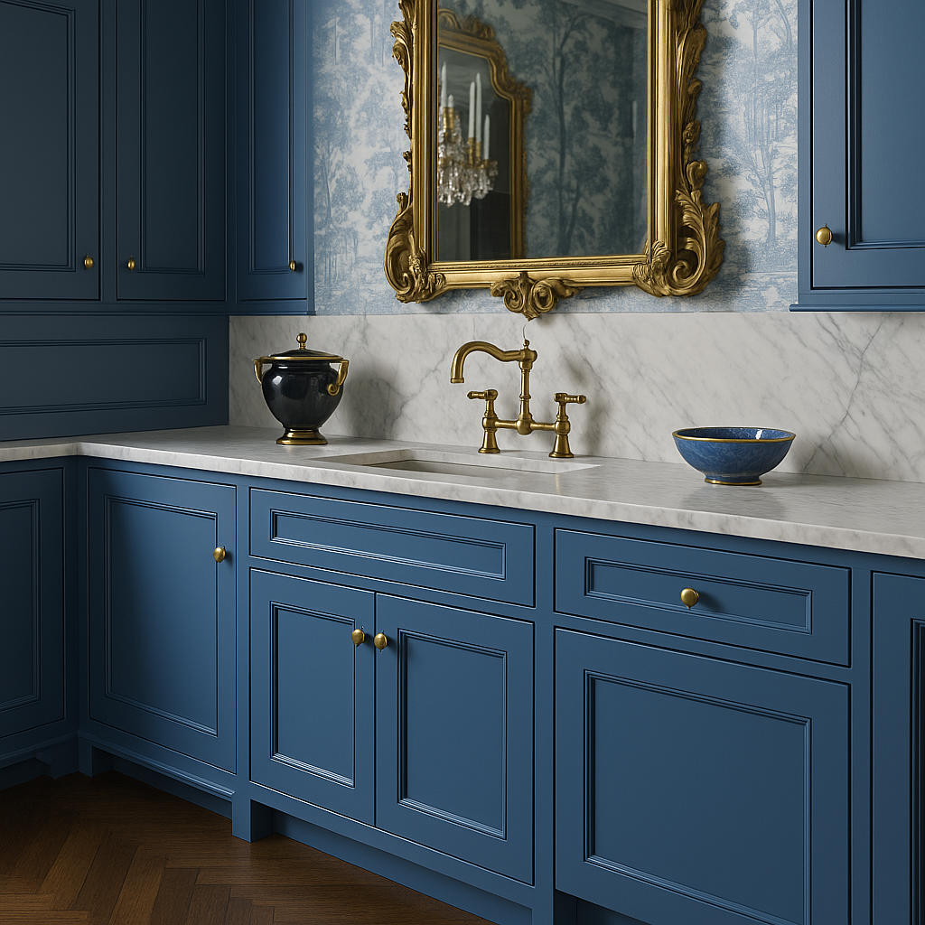 MILL'S PRIDE Richmond Valencia Blue Sink Base Cabinet - 30" W x 24" D x 34.5" H