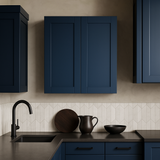 MILL'S PRIDE Valencia Blue Shaker Wall Kitchen Cabinet - 30" W x 12" D x 30" H