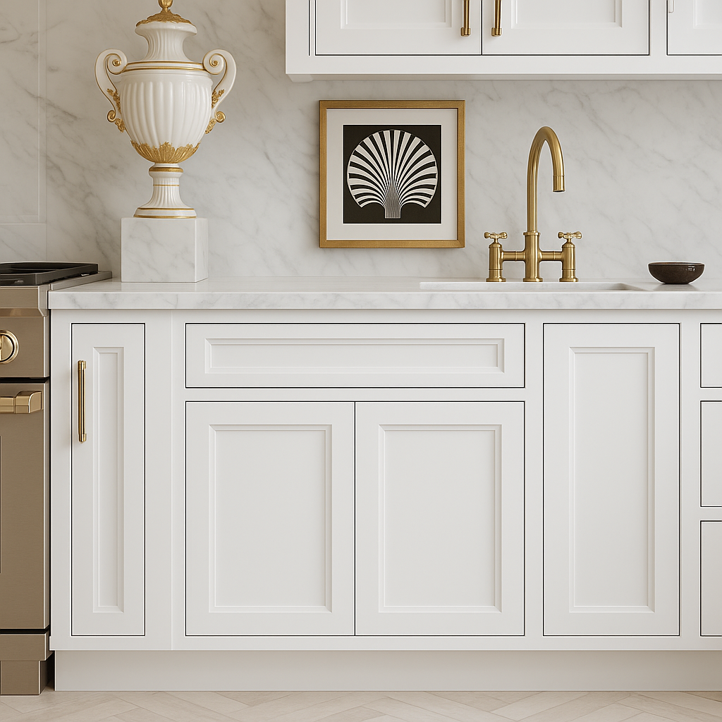 PELHAM & WHITE Keyport Shaker 30 in. Sink Base Cabinet in White