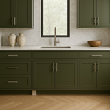 Hampton Bay Avondale Shaker Sink Base Kitchen Cabinet, Fern Green, 36x24x34.5 in.
