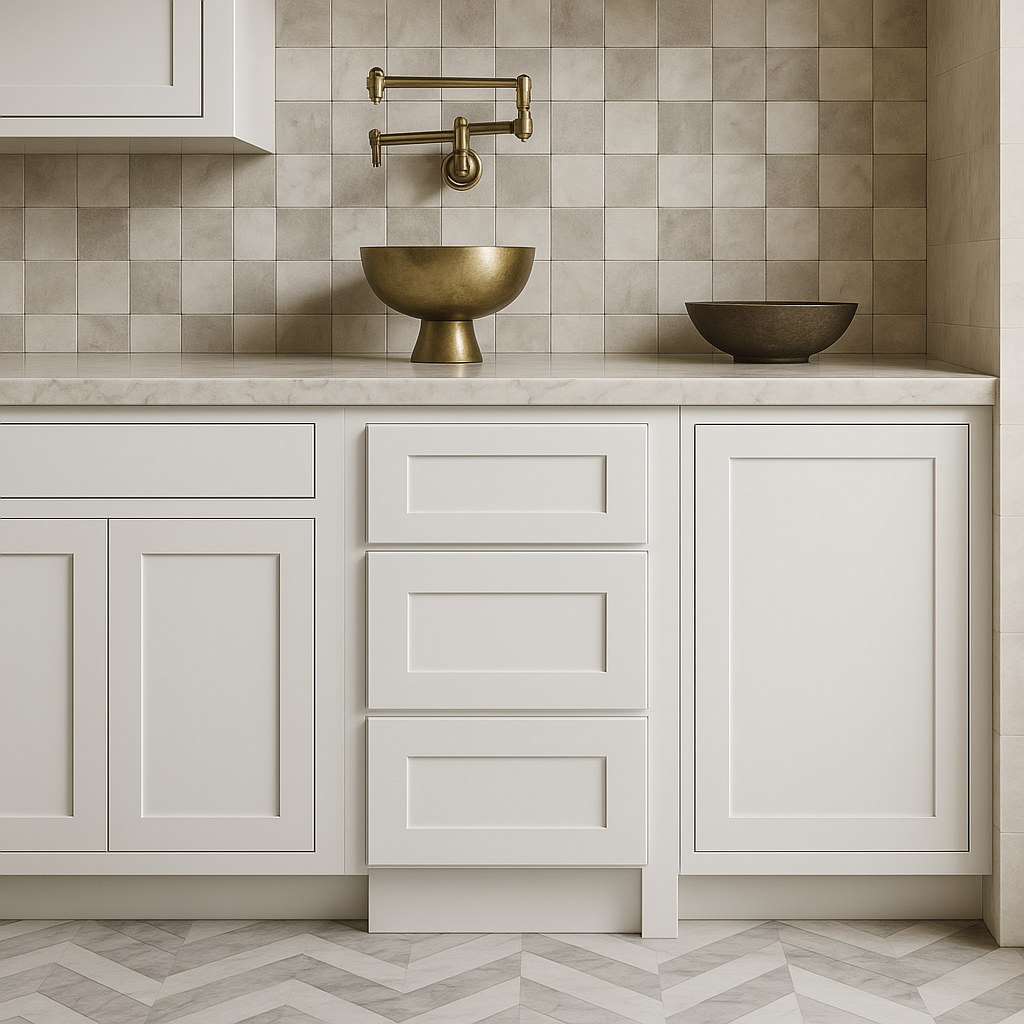 Design House Brookings Solid Wood Shaker Kitchen Cabinet - White