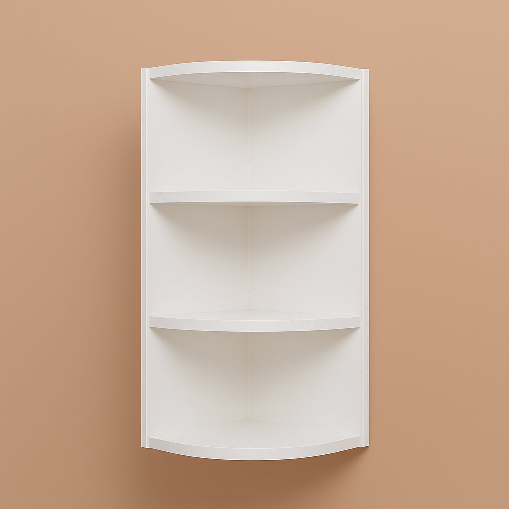 Bremen Cabinetry Shaker Wall End Open Shelf Cabinet, White, Ready to Assemble