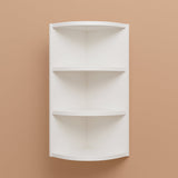 Bremen Cabinetry Shaker Wall End Open Shelf Cabinet, White, Ready to Assemble
