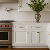 PELHAM & WHITE Keyport Shaker White Plywood Kitchen Cabinet - Tool-Free Assembly