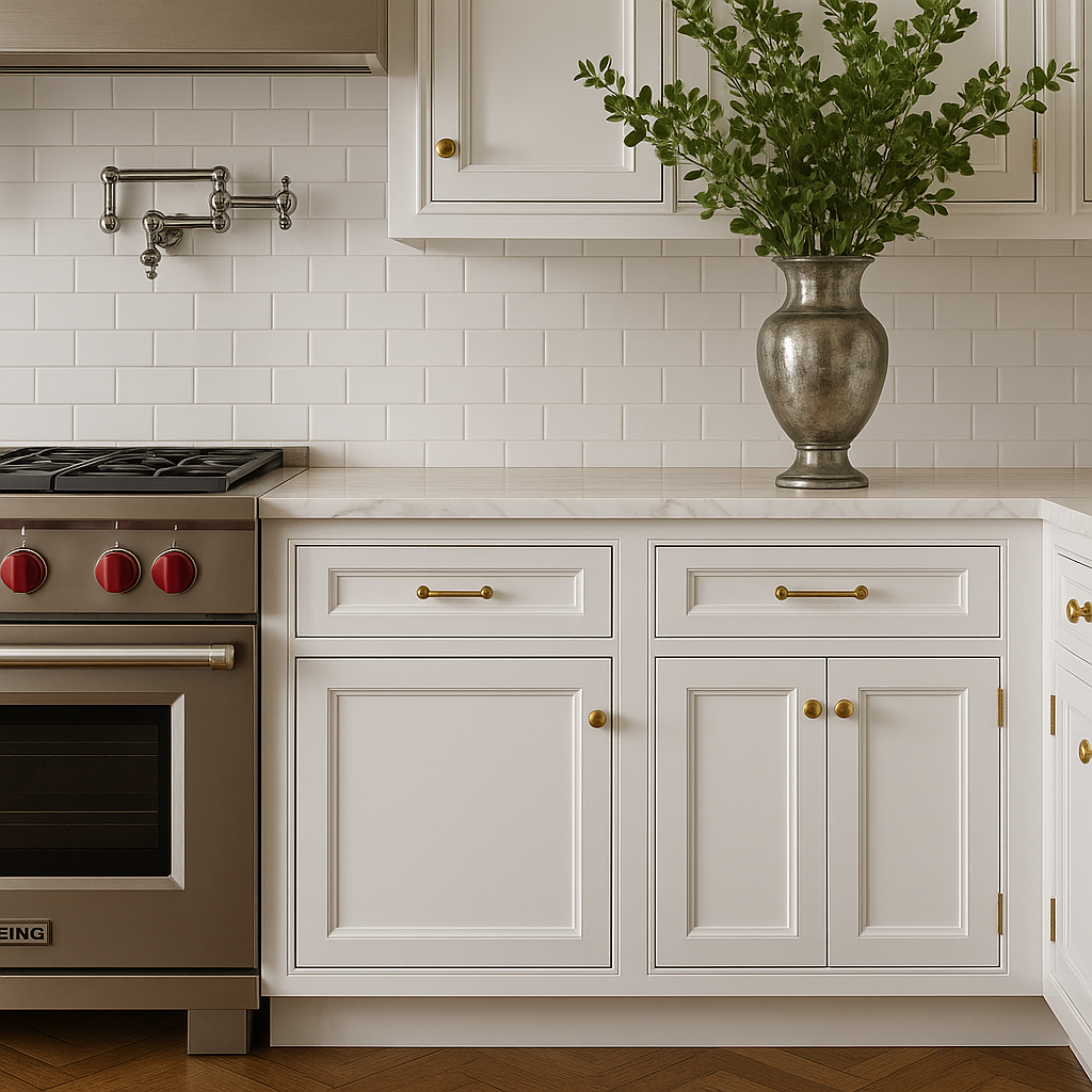 PELHAM & WHITE Keyport Shaker White Plywood Kitchen Cabinet - Tool-Free Assembly
