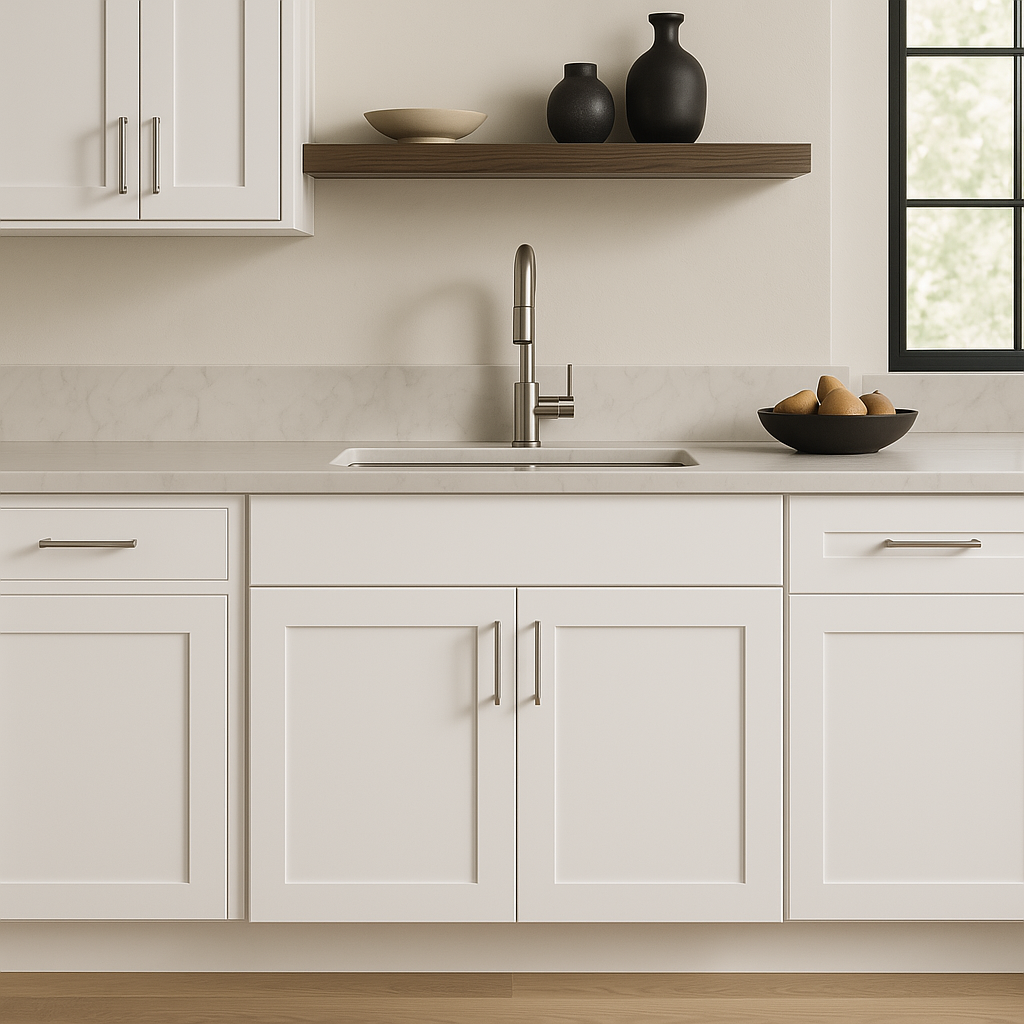 Hampton Bay Avondale ADA Sink Base Kitchen Cabinet, Alpine White
