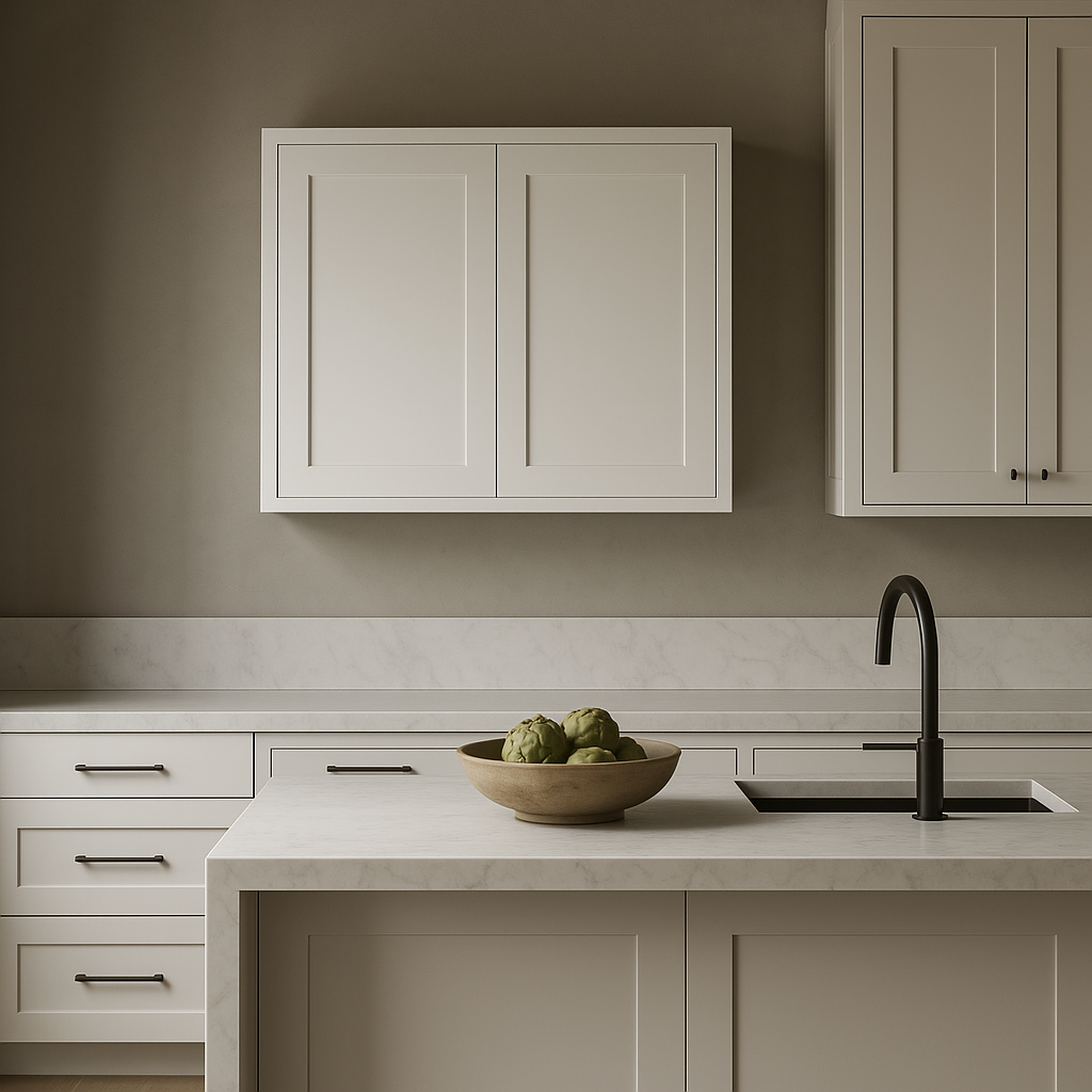 HOMEIBRO Shaker White Plywood Wall Bridge Kitchen Cabinet, 36-in. W x 24-in. D x 24-in. H