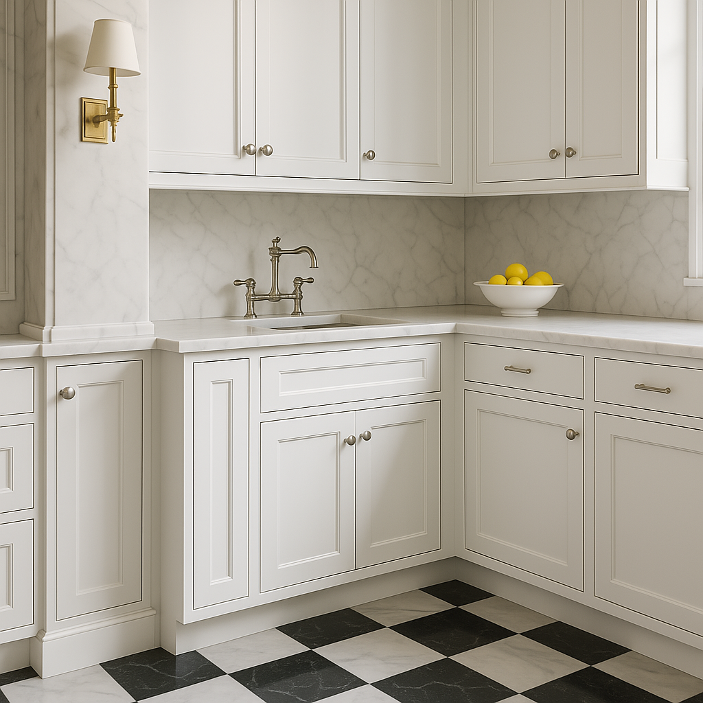 Design House Brookings Solid Wood Shaker Base Kitchen Cabinet, White Finish