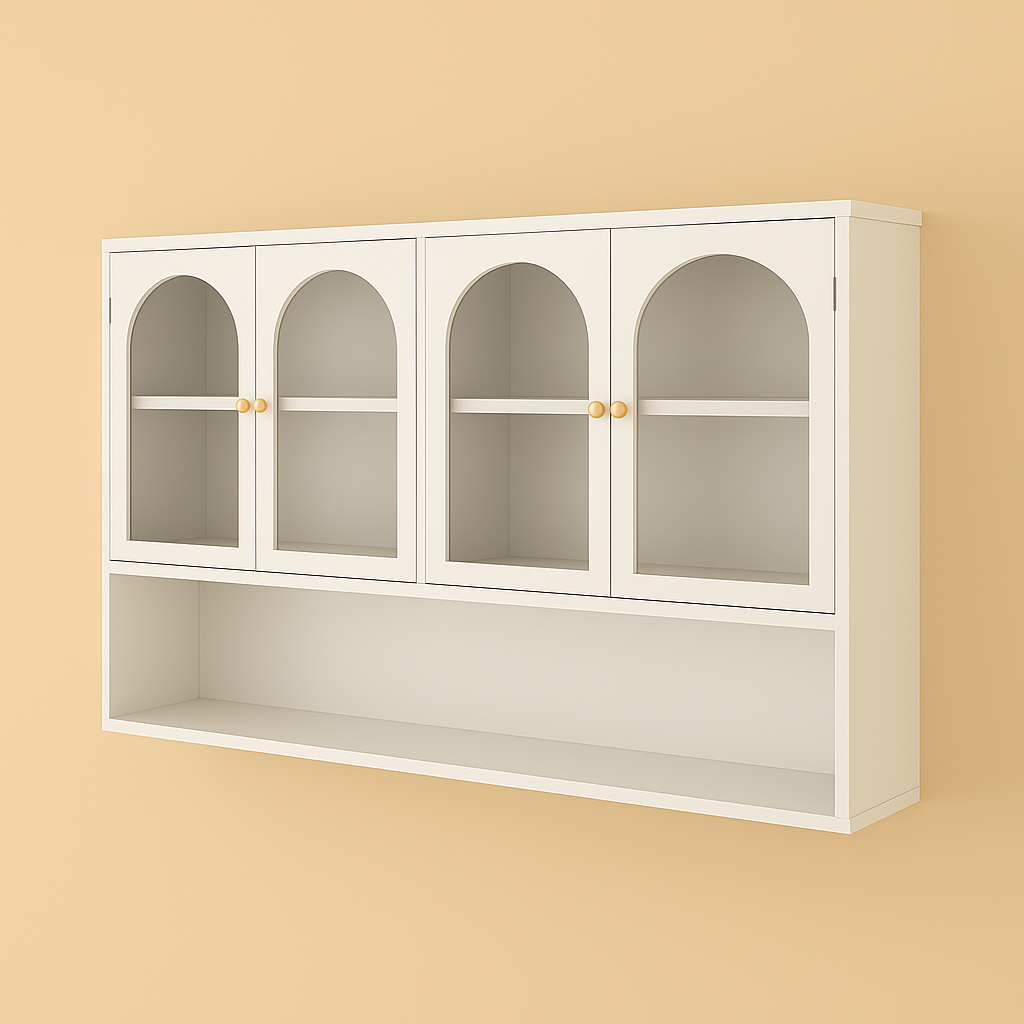 Unbranded 47 in. Wall Storage Cabinet, White, Ready to Assemble