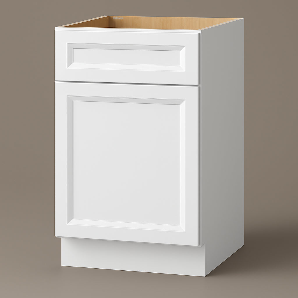 PELHAM & WHITE Keyport Shaker White Plywood Kitchen Cabinet - Tool-Free Assembly