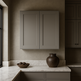 MILL'S PRIDE Richmond Vesuvius Gray Plywood Shaker Wall Kitchen Cabinet - Ready to Assemble
