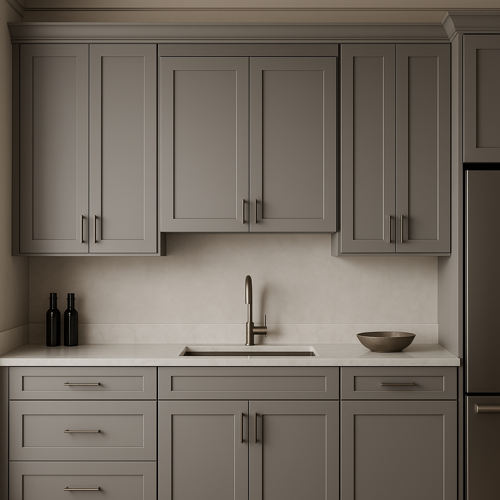 MILL'S PRIDE Richmond Vesuvius Gray Plywood Shaker Wall Kitchen Cabinet - Ready to Assemble