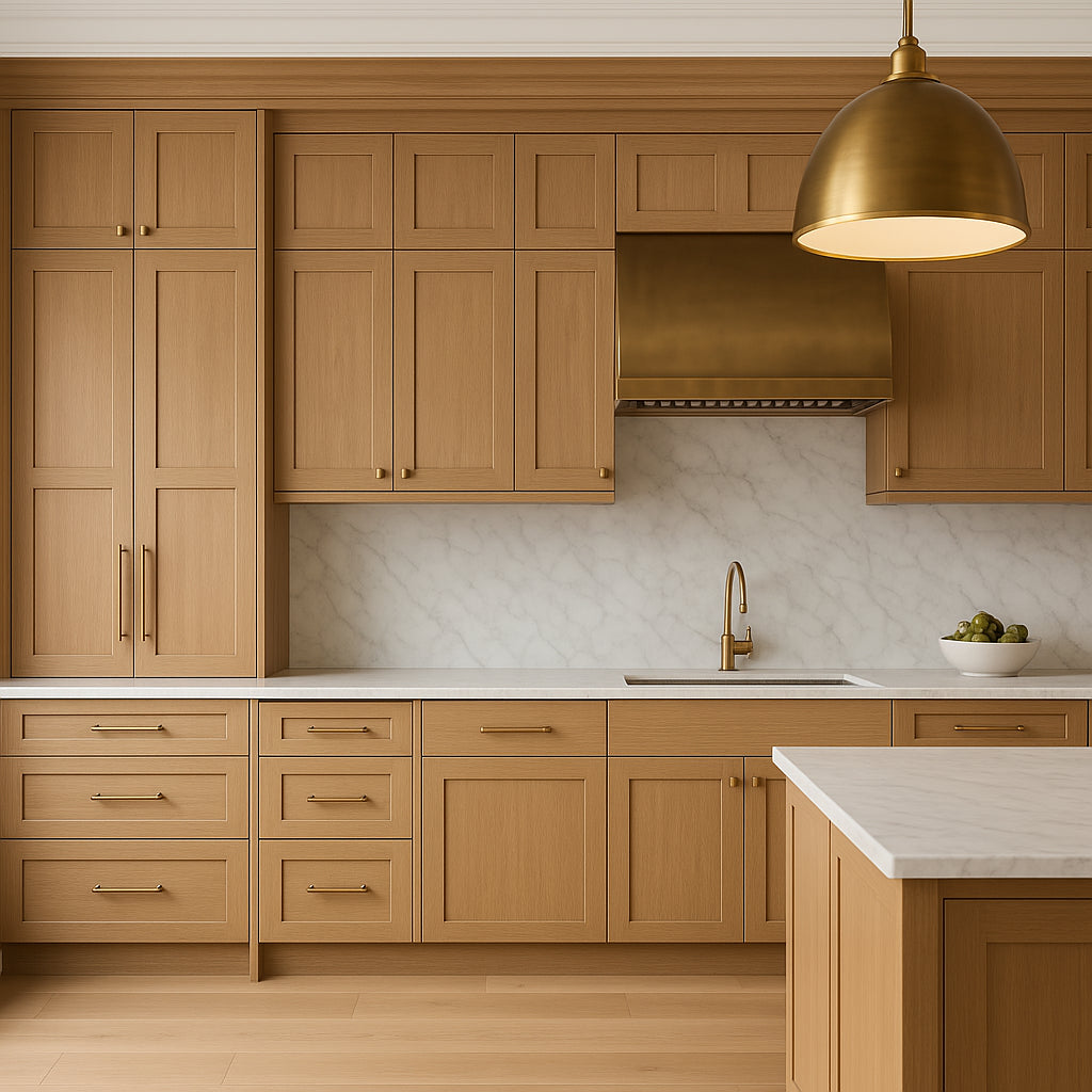 Hampton Bay Avondale 33" Shaker Sink Base Cabinet in White Oak