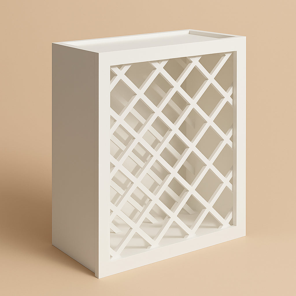 Plywell Shaker Wall Wine Rack, Ready to Assemble, White Finish