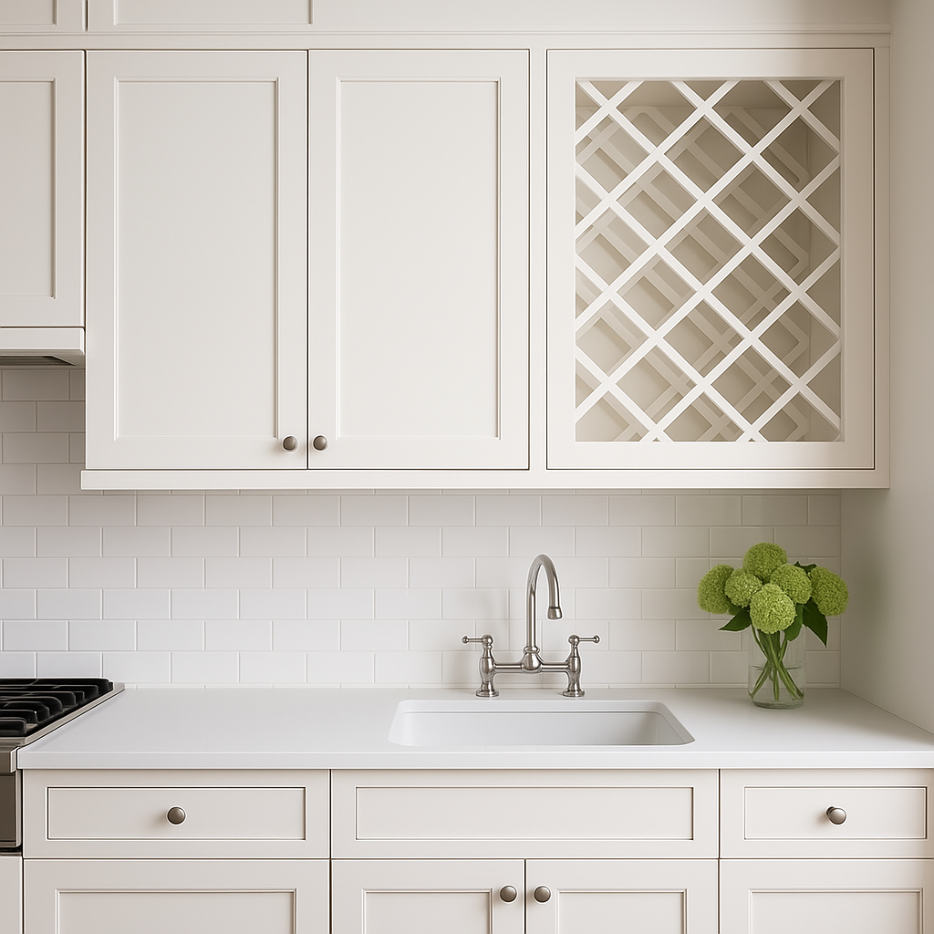 Plywell Shaker Wall Wine Rack, Ready to Assemble, White Finish
