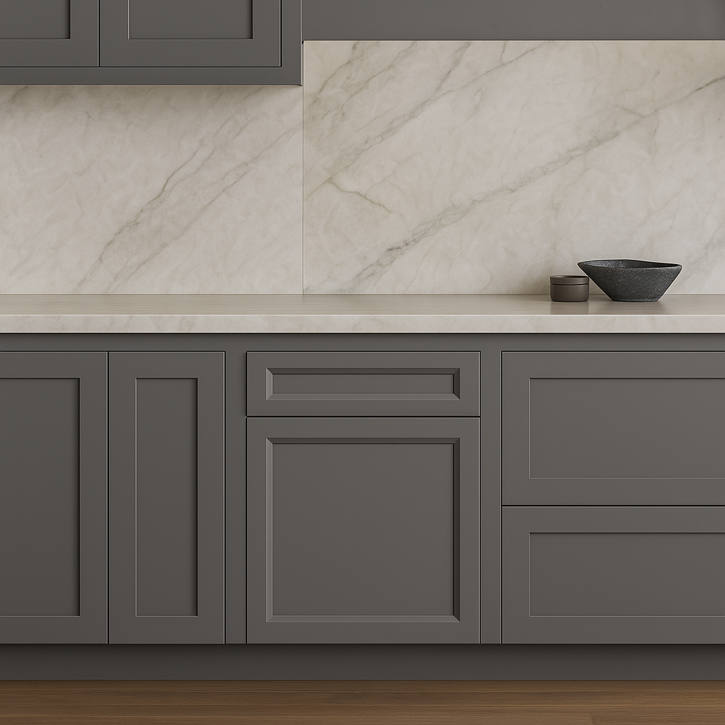 PELHAM & WHITE Keyport Shaker Charcoal Base Kitchen Cabinet - 24 in. W x 24 in. D x 34.5 in. H