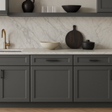 PELHAM & WHITE Keyport Shaker Charcoal Base Kitchen Cabinet - Tool-Free Assembly