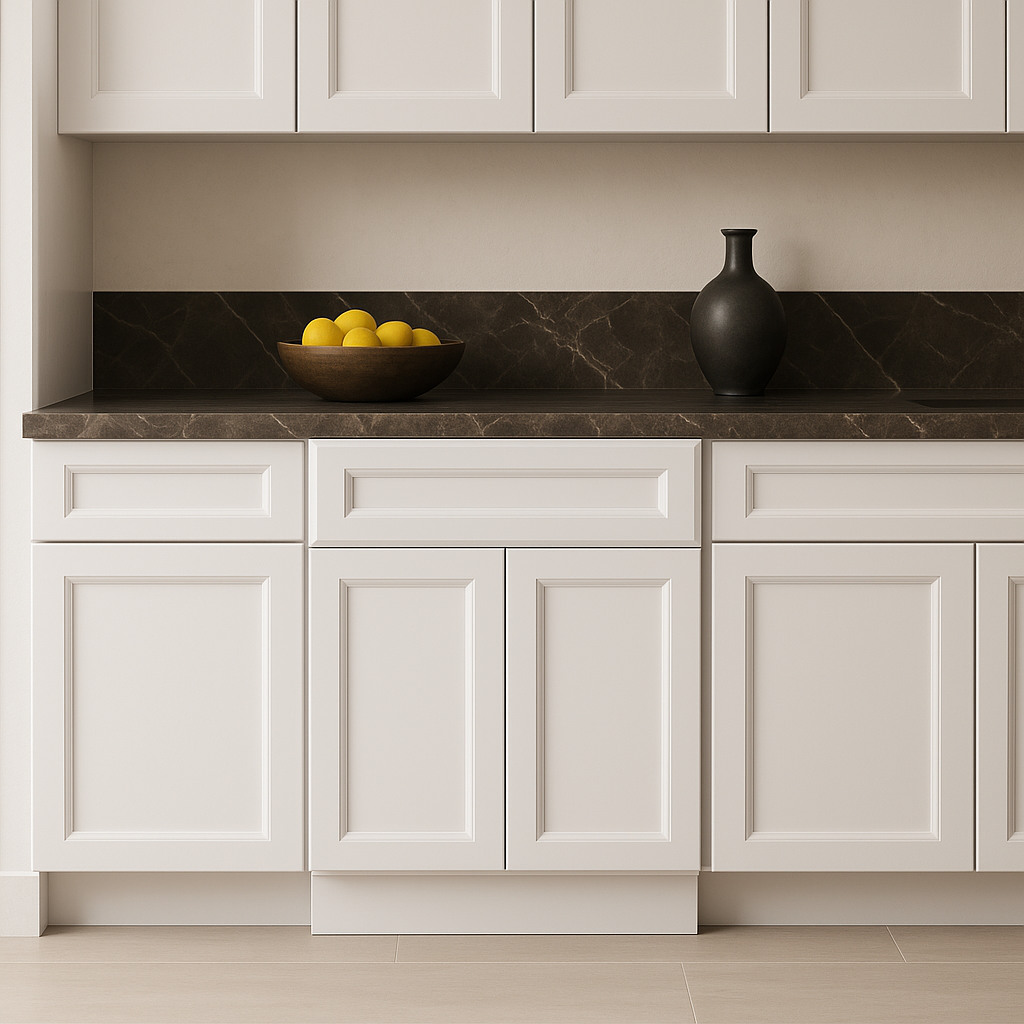 PELHAM & WHITE Keyport Shaker White Plywood Kitchen Cabinet, Tool-Free Assembly
