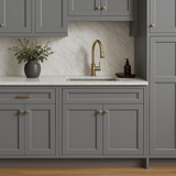 PELHAM & WHITE Keyport Shaker Charcoal Base Kitchen Cabinet - Tool-Free Assembly