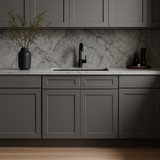 HOMEIBRO Shaker Grey Plywood Sink Base Cabinet - 30-in W X 24-in D X 34.5-in H