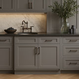 HOMEIBRO Shaker Grey Plywood Sink Base Cabinet - 30-in W X 24-in D X 34.5-in H