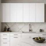 Cambridge Radiance Ready-to-Assemble Slab Wall Kitchen Cabinet in White Gloss, 36 in.