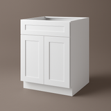 Plywell Ready to Assemble Shaker Base Cabinet with 2-Door and 1 Drawer in White