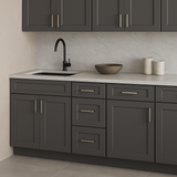 HOMEIBRO Shaker Gray Base Kitchen Cabinet with Drawer and Door