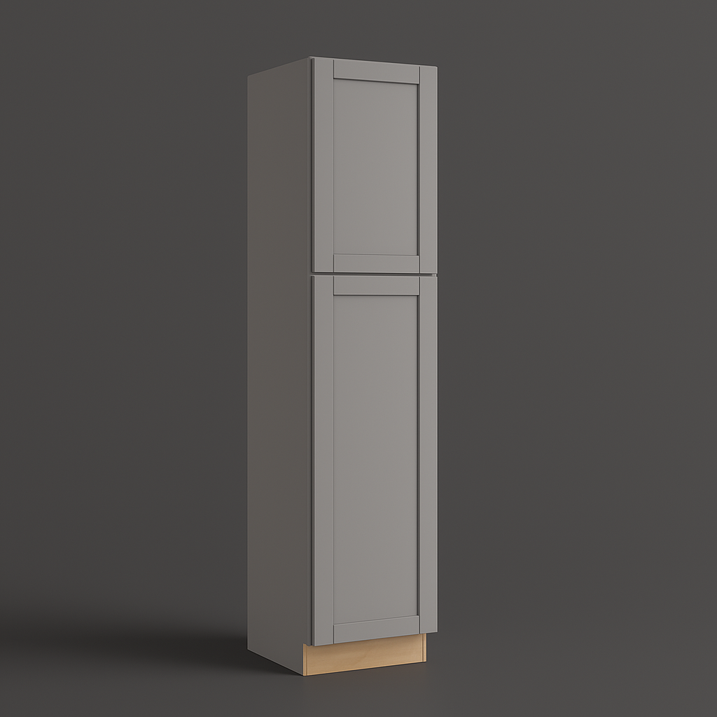 MILL'S PRIDE Richmond Vesuvius Gray Shaker Pantry Cabinet - 18" W x 24" D x 90" H