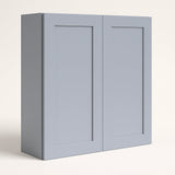 Plywell Shaker Gray Double Door Wall Cabinet with Adjustable Shelves