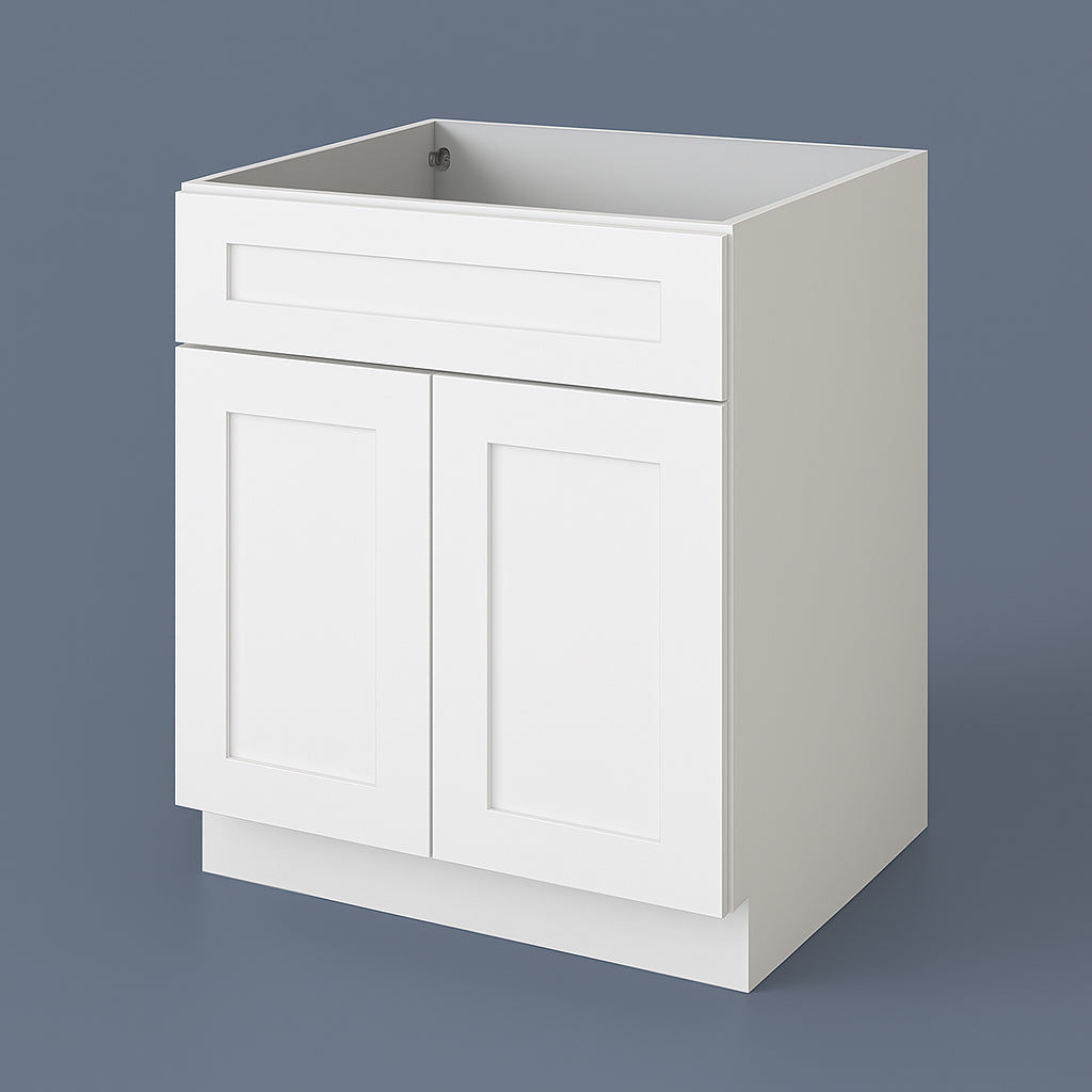 WOWOW 30-inch White Kitchen Cabinet with Drawer - Ready to Assemble