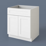 WOWOW 30-inch White Kitchen Cabinet with Drawer - Ready to Assemble