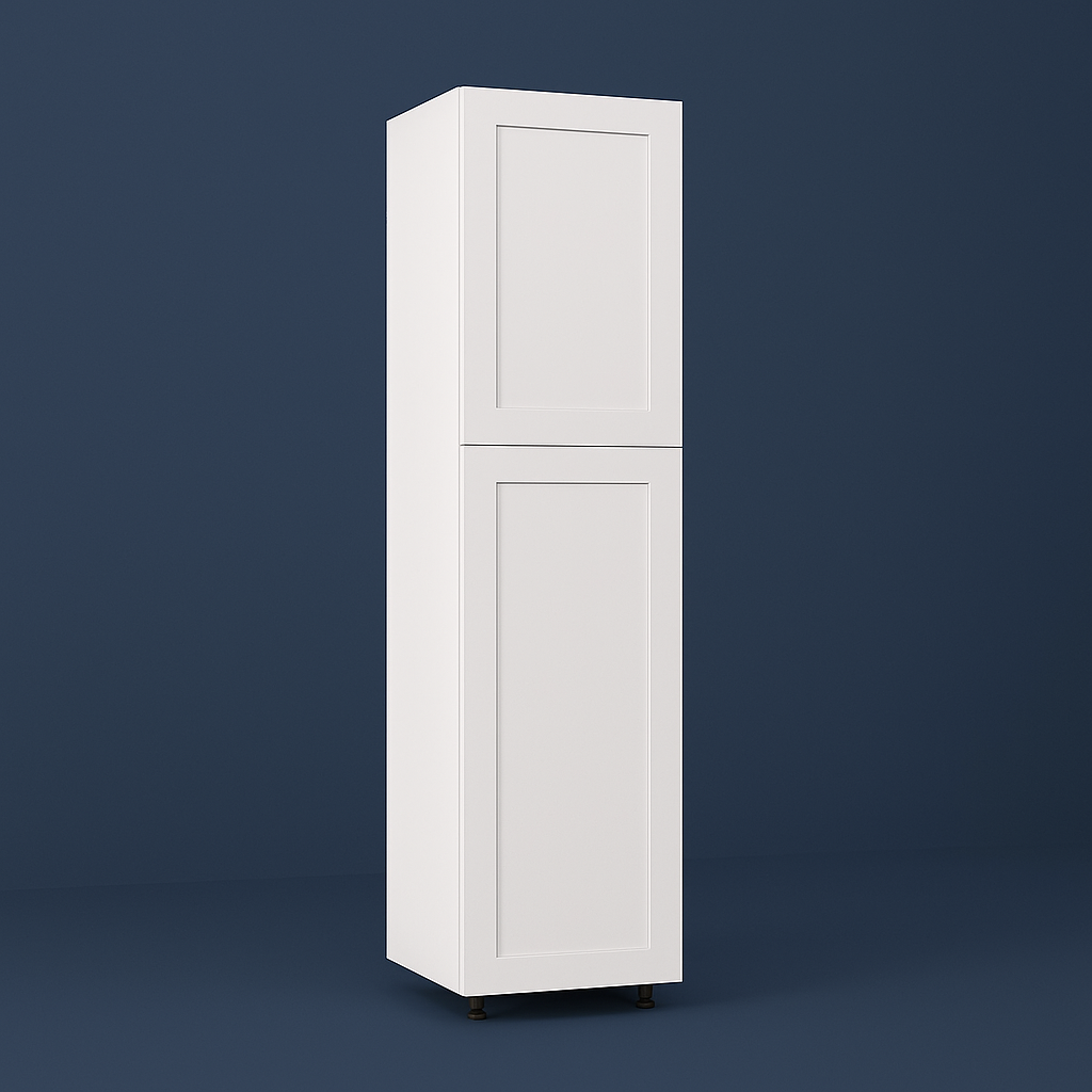 Cambridge Everest Shaker Pantry Kitchen Cabinet, White, Ready to Assemble