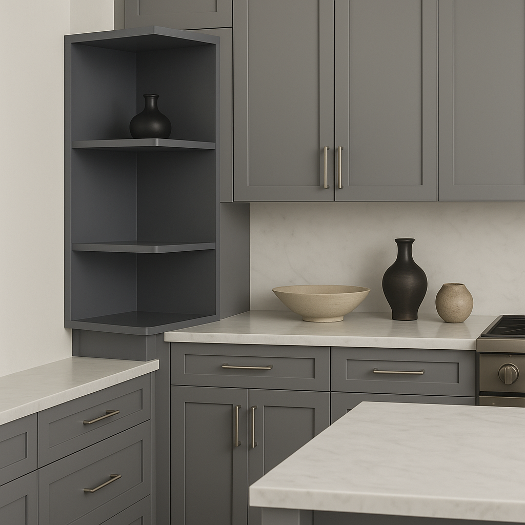 LIFEART CABINETRY Shaker Ready to Assemble Base Cabinet in Gray