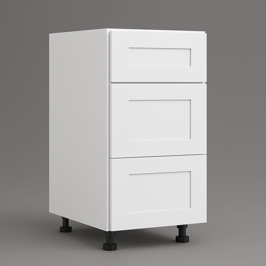 Cambridge Everest 18-inch White Shaker Drawer Base Kitchen Cabinet