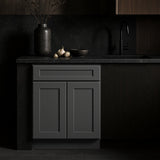 HOMEIBRO Shaker Grey Plywood Kitchen Cabinet with Drawer