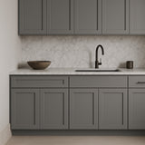 HOMEIBRO Shaker Grey Plywood Kitchen Cabinet with Drawer