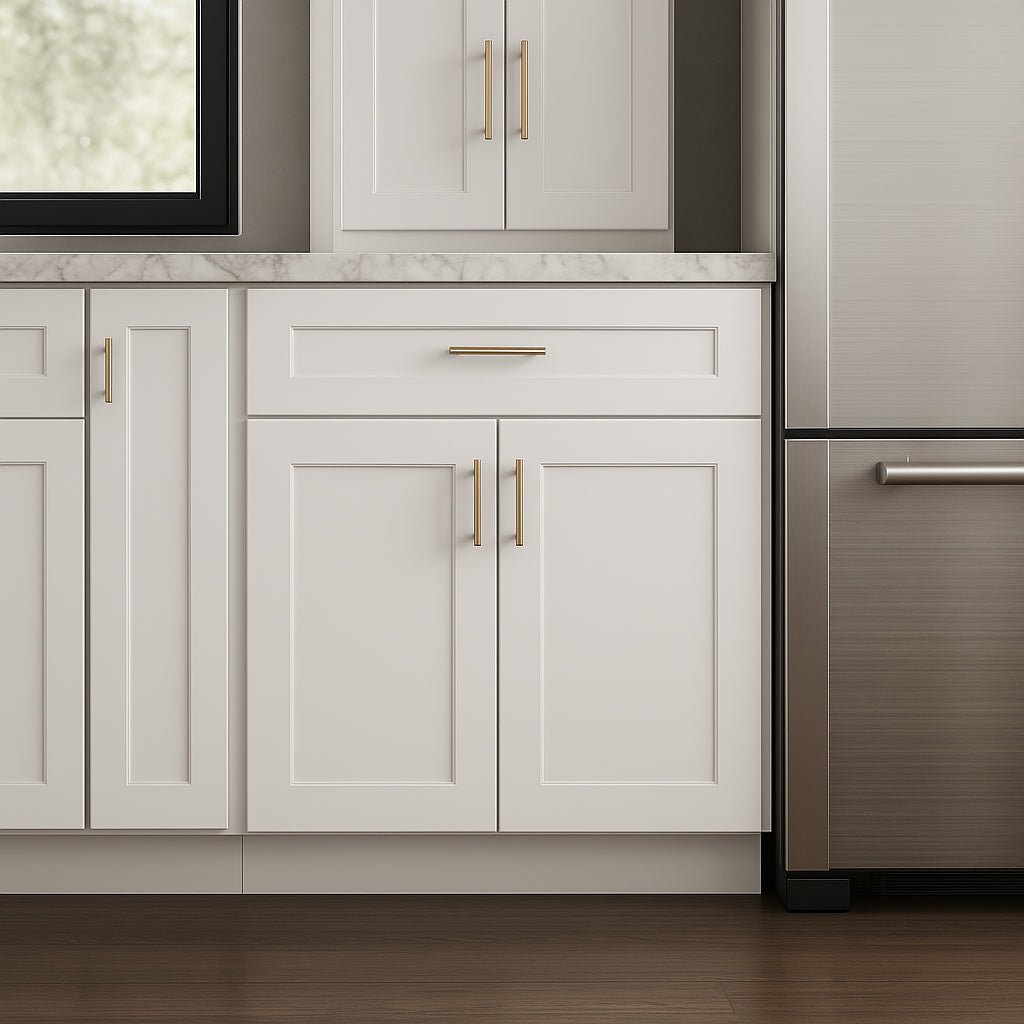HOMLUX Ready-to-Assemble Drawer Base Kitchen Cabinet in Shaker White