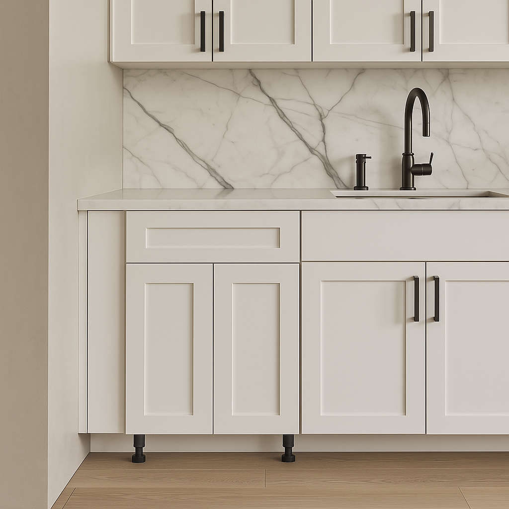 Cambridge Everest White Shaker Base Kitchen Cabinet, Ready to Assemble, 33 in. W x 24 in. D x 34.5 in. H