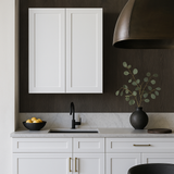 Plywell Shaker Double Door Wall Cabinet, 36x42x12 in, White