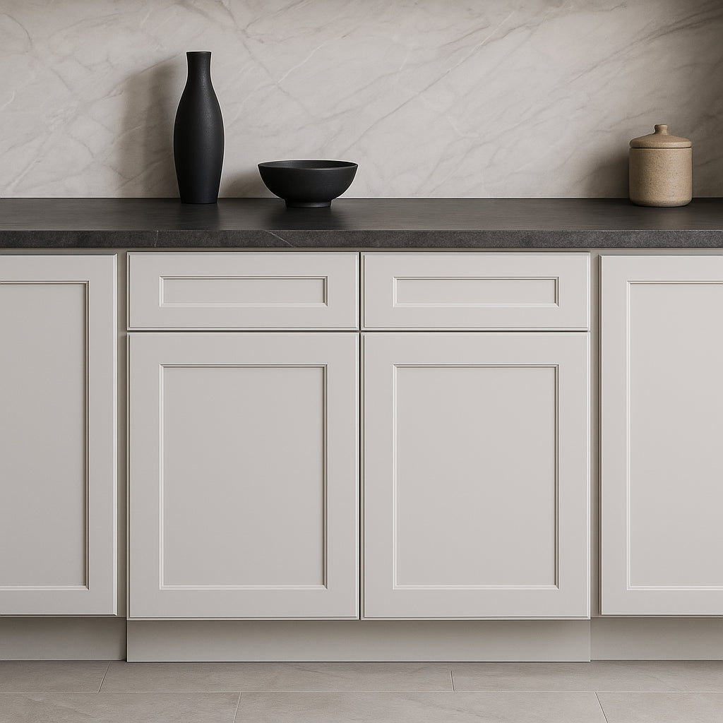 HOMEIBRO Painted Shaker Style Ready to Assemble Base Cabinet, 33 in. W x 34-1/2 in. H x 24 in. D