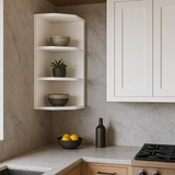 Bremen Cabinetry Shaker Wall End Open Shelf Cabinet, White, Ready to Assemble